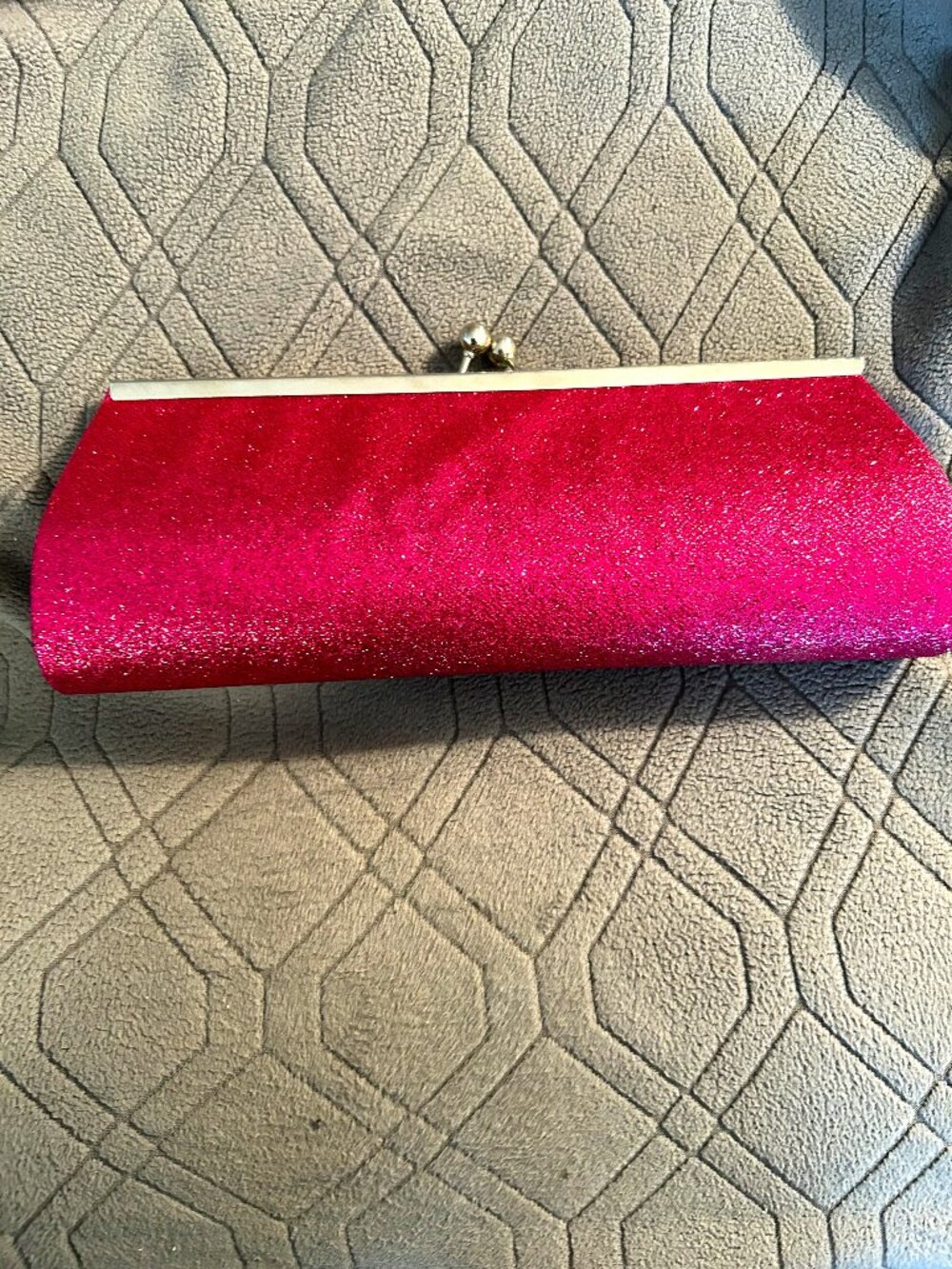 Hot Pink Clutch Purse w/ Chain Strap - Very Pretty